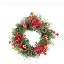 Northlight 26" Berry Gold Glittered Artificial Wreath Unlit Christmas Tree Ornament