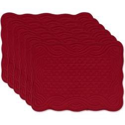 Design Imports Cranberry Quilted Farmhouse 6-pc. Place Mat Red