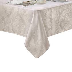 Elrene Home Fashions Barcelona Jacquard Damask 60" 102" Tablecloth Beige, White