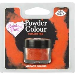 Rainbow Dust Tomato Red pulverfarve 3 Kagedekoration