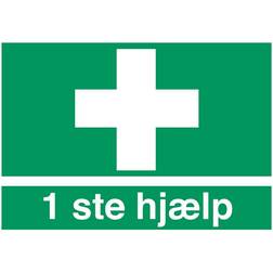 Henvisningsskilt 1 ste hjælp Plast A4