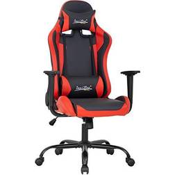 PC Gaming Chair Racing Chair Ergonomic Computer Chair with Lumbar Support Headrest Armrest Task Rolling Swivel Desk Chair PU Leather E-Sports Adjustable Office Chair Red