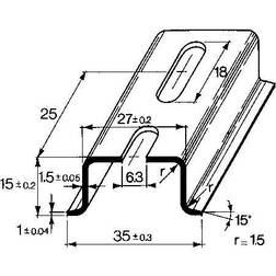 Klauke Dinskinne TS 35x15 mm hul - 2 meter