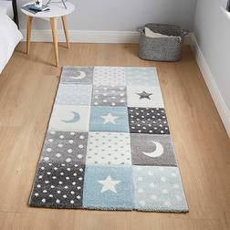 Think Rugs Kids Blue Moon & Stars 47.2x66.9"