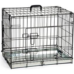 Beeztees Dog Crate Black Pet Puppy Cat Carry Cage Animal Transport