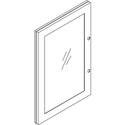 CUBIC Låge M/st.Rud Trs2x2 Bxh374x374 Yderdør S 0502-Y (x210cm)