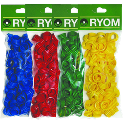 Ryom Hønseringe plast grøn 100 stk
