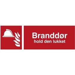 Brandskilt Branddør Hold den lukket A4