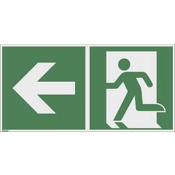 Emergency exit signs, left, pack