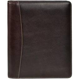 Alassio 30057 – Monaco skrivmapp i DIN A5 format, affärsmapp av plantligen garvat läder, dokumentmapp i mörkbrun – antik, mapp ca 23 x 19 x 2,5 cm