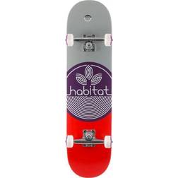 Habitat Komplet Skateboard Leaf Dot (Lilla) Lilla 8"