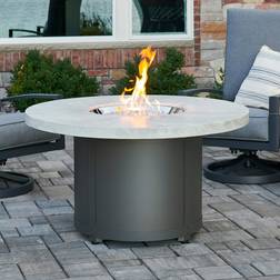 White Onyx Beacon Chat Height Fire Pit Table