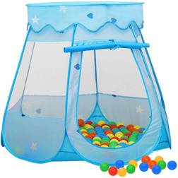 vidaXL Tenda Da Gioco Per Bambini Blu Con 250 Palline 102x102x82 Cm