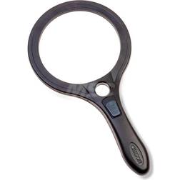 Carson Lume Series COB LED Magnifier, 4.5" with 2x 7x Magnification, Black