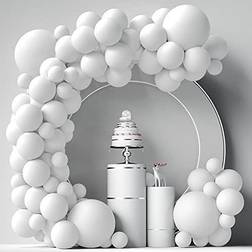 White Balloons 84 pcs White Balloons Garland Arch Kit 5 inch 12 inch 18 inch Pastel White Balloons Happy Birthday Balloons Baby Shower Decorations Wedding Balloons