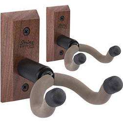 String Swing CC01K-BW2 Hardwood Home & Studio Guitar Hanger Black Walnut 2 Pack