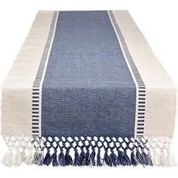 DII 72" Dobby Stripe Tablecloth Blue