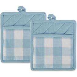 DII Imports Buffalo Check Kitchen Textiles, 2 Tablecloth Blue