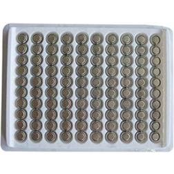 new 100 x ag3 lr41 392 button cell battery in tray