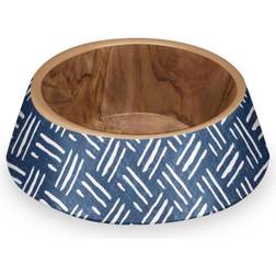 TarHong Indigo Oasis Pet Bowl, Small, 6.3" X 1.9"/1.5 Cups, Melamine, 2