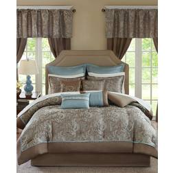 Madison Park Essentials Cadence Bed Linen Blue (274.3x259.1cm)
