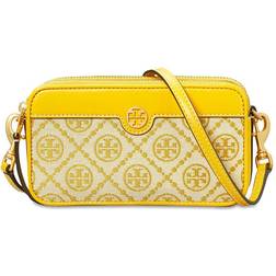 Tory Burch Women's Crossbodies Goldfinch Goldfinch Signature-Print Jacquard Double-Zip Mini Bag