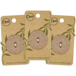 Dritz 34mm Recycled Coffee Round Buttons Medium Brown