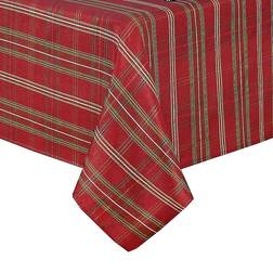 Elrene Home Fashions Shimmering Plaid Tablecloth Green, Red