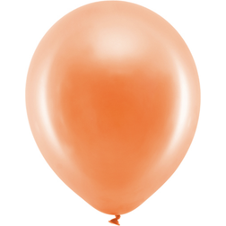 PartyDeco Orange ballon Metallic