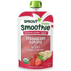 Sprout 4 Oz.strawberry Banana With Yogurt Veggies Flax Seed Organic Smoothie