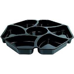 Duni Multiboks 140/6x180 ml 7-rum 280x280x30 mm indsats PS Sort, 150 stk/krt Madkasse