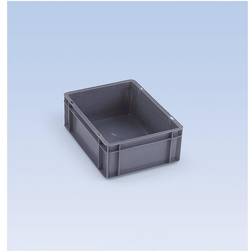 Euro stacking container, closed walls and base, LxWxH 600 x 400 x 270 mm, blue, pack of 5