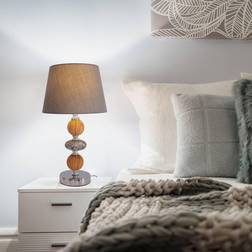 Näve Araga grå/krom/træfarvet Bordslampa