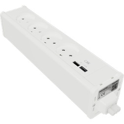 Schneider Electric Møbelboks 4x230V USB A/C hvid