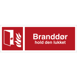 Brandskilt Branddør Hold den lukket