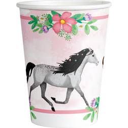 Amscan Beautiful Horses papieren bekers 8 stuks 250ml