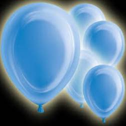 Blå LED Balloner 5-stk