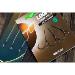 Korda Hameçon Loop Rigs Size 6 Krank 18lb (x3) Vert