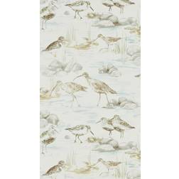 Sanderson Estuary Birds Wallpaper 216494 in Mist Ivory White