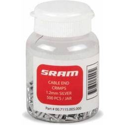 Sram Brake Cable End Crimps Silver 500-count Jar