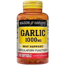 Mason Natural Garlic Oil 1000 mg, Softgels 100.0