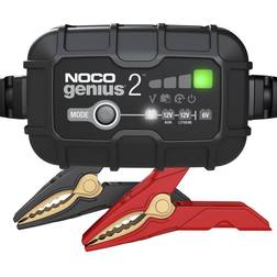 Noco GENIUS2: 2A Intelligentes Batterieladegerät, 6V/12V Ladegerät, Erhaltungsladegerät und Desulfator mit Temperaturkompensation