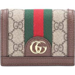 Gucci Ophidia GG Card Case Wallet - Brown