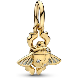 Pandora Disney Aladdin Scarab Beetle Dangle Charm - Guld/Transparent