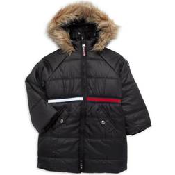 Tommy Hilfiger Little Kid's Long Hooded Puffer - Black