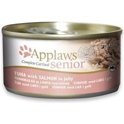 Applaws Cat Food Tin SeniorTuna with Salmon, 70g, Pack of