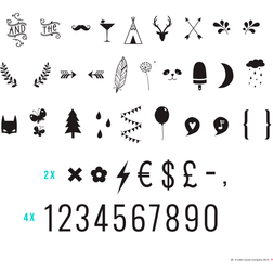 A Little Lovely Company Lyskasse Symbolsæt - Numbers & Symbols