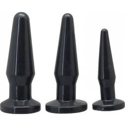Toyz4Lovers Timeless Butt Plugs 3-Pack Svart