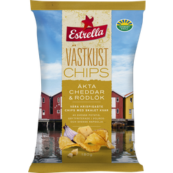 Estrella Vestkystchips Cheddar & Rødløg 180