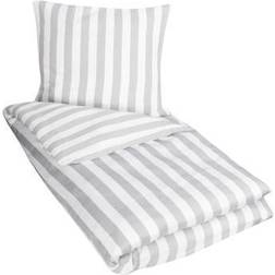Borg Design dubbeltäcke Nordic Stripe Påslakan Vit, Grå (200x200cm)